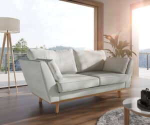 Sofa Mena Flachgewebe Mint 180x90 cm 2-Sitzer