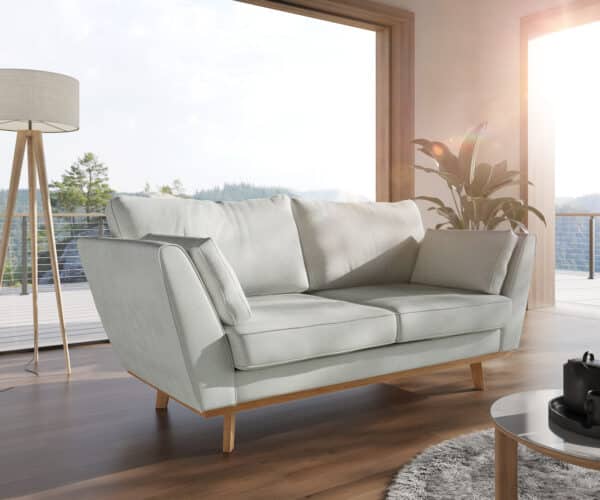 Sofa Mena Flachgewebe Mint 180x90 cm 2-Sitzer