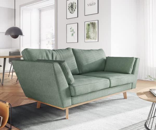 Sofa Mena Mikrofaser Grün 180x90 cm 2-Sitzer