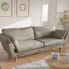 Sofa Mena Mikrofaser Beige 225x90 cm 3-Sitzer