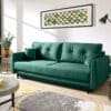 Schlafsofa Fedja Velour Grün 220x90 cm