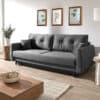 Schlafsofa Fedja Velour Graphit 220x90 cm