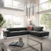 Ecksofa Floyd 300x230 Schwarz Ottomane rechts Kopfteilverstellung by W. Schillig