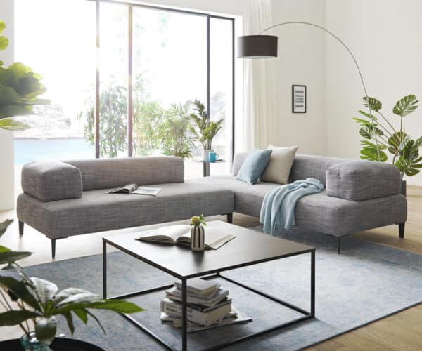 Ecksofa Puzzle 321x185 Schwarz-Weiß Rückenlehne by W. Schillig