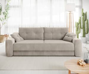 Schlafsofa Narin Mikrofaser Beige 240x100 cm