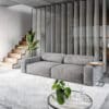 Big-Sofa Sirpio XL 270x125 cm Mikrofaser Taupe Kedernaht