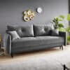 Schlafsofa Piera Velour Graphit 215x100 cm