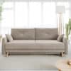 Schlafsofa Piera Mikrofaser Beige 215x100 cm