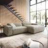 Ecksofa Tenso 280 x 165 Chenille Beige Recamiere rechts