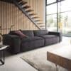 Big-Sofa Tenso 285 x 105 Velour Anthrazit