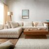 Ecksofa Isla 330 x 225 cm Cord Beige Longchair links