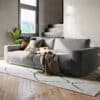 Big-Sofa Cubico Cord Silbergrau 290x120