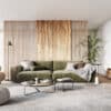 Big-Sofa Feres 290x130 Samt Olive