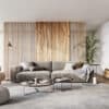 Big-Sofa Feres 290x130 Samt Silbergrau