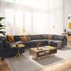Wohnlandschaft Elio XL 400x185 cm Mikrofaser Graphite