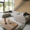 Wohnlandschaft Tenso 380x230 cm Chenille Beige Longchair links