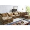 Wohnlandschaft Isla 430x225 Chenille Gold Ottomane rechts