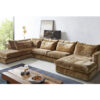 Wohnlandschaft Isla 430x225 Chenille Gold Ottomane links
