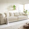 Big-Sofa Justo 310x110 cm Bouclee Creme-Weiß