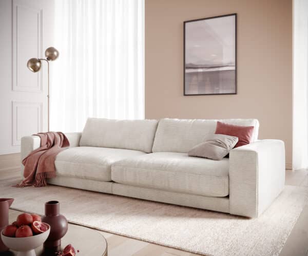 Bigsofa Cubico 290x120 cm Cord Beige