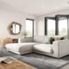 Ecksofa Cubico 250x190 cm Cord Beige Recamiere links
