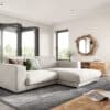 Ecksofa Cubico 250 x190 Cord Beige Recamiere rechts