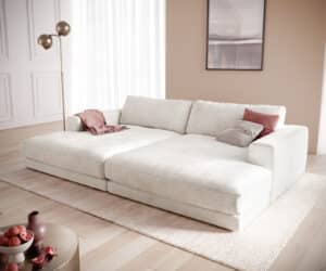 Bigsofa Cubico 290x170 cm Cord Beige