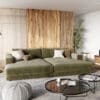 Bigsofa Cubico 290x170 cm Samt Olive