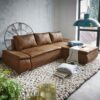Ecksofa Abilene 260x175 cm Braun Ottomane variabel mit Schlaffunktion