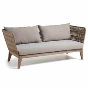 Lounge Couch in Beige Eukalyptusholz