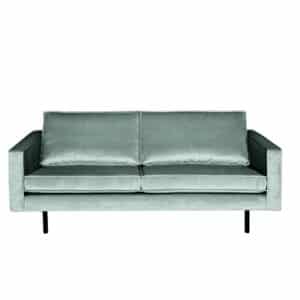 Couch in Mintgrün samtigem Bezug