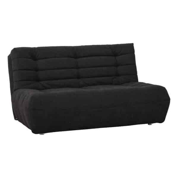 Klappcouch in Schwarz Stoff modern