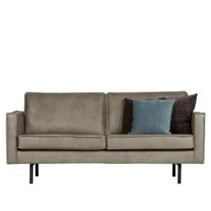Zweier Sofa in Grau Kunstleder 190 cm breit