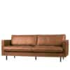 Wohnzimmer Sofa in Cognac Braun Recyclingleder 230 cm breit