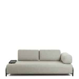 Sitzsofa in Beige Webstoff modern