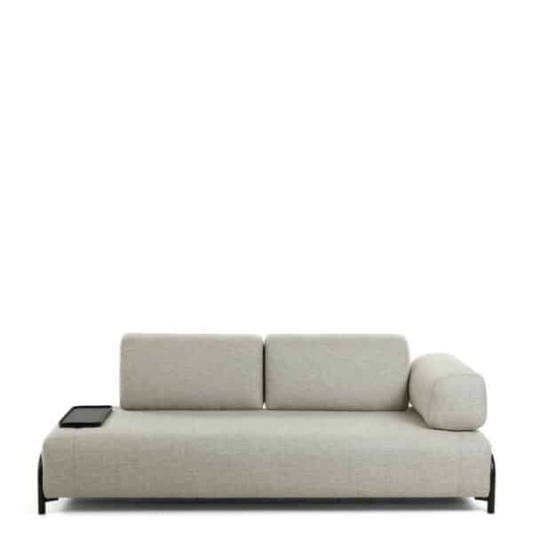 Sitzsofa in Beige Webstoff modern