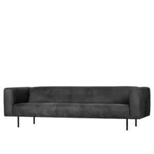 Couch in Dunkelgrau Microfaser 250 cm breit