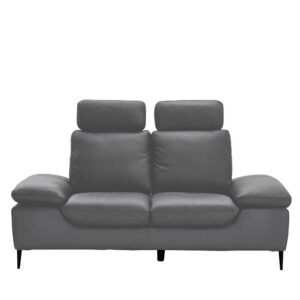 Zweisitzer Sofa in Grau verstellbaren Armlehnen
