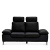 Couch in Schwarz Steck-Kopfstützen und verstellbaren Armlehnen