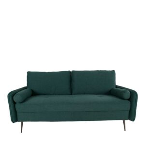 Zweisitzer Sofa in Dunkelgrün Webstoff 175 cm breit