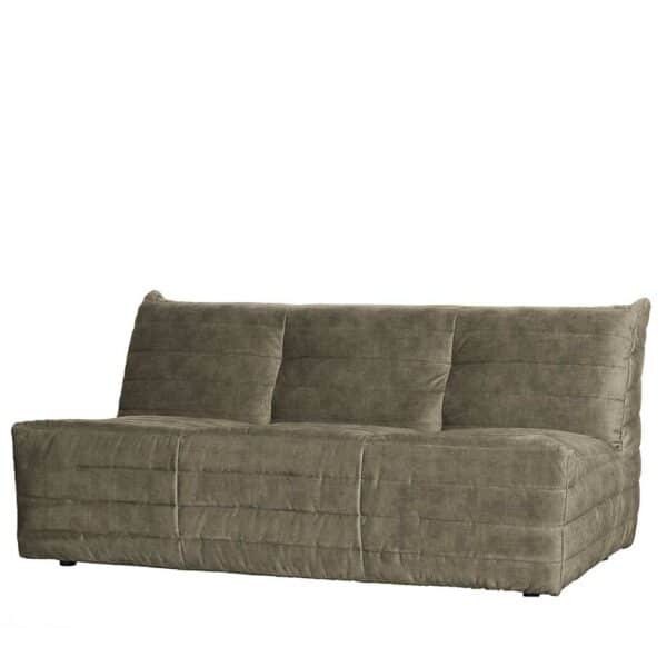 Wohnzimmercouch in Beige Samt 160 cm breit