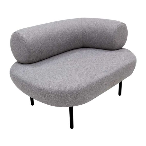 Sitzsofa in Grau Webstoff 65 cm hoch