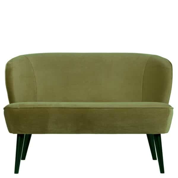 Retro Couch in Khaki Samt 110 cm breit