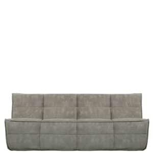 Dreisitzer Sofa in Grau Samt 210 cm breit