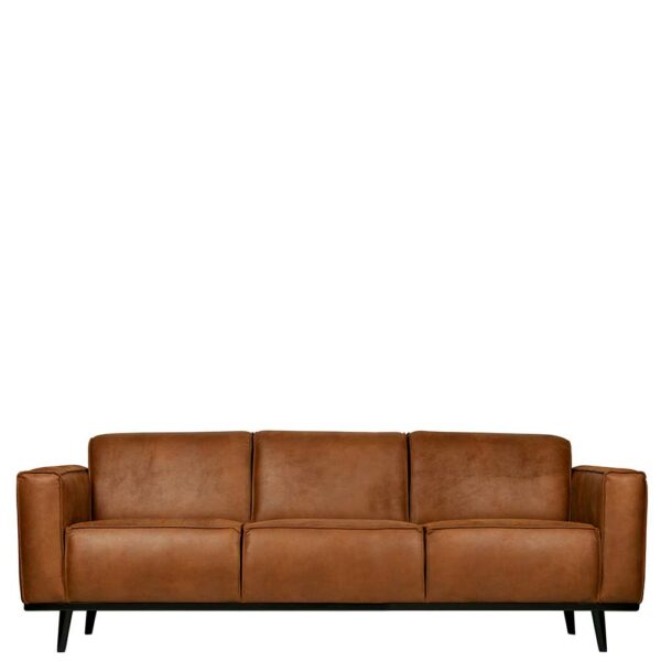 3 Sitzer Sofa in Cognac Braun Recyclingleder 230 cm breit