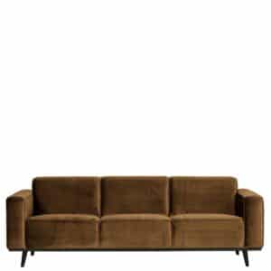 Couch in Honigfarben Samt 230 cm breit