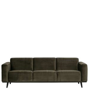 3er Sofa in Dunkelgrün Samt 230 cm breit