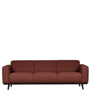 Stoff Sofa in Rotbraun 230 cm breit