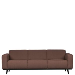 Wohnzimmercouch in Dunkelbraun Stoff 230 cm breit