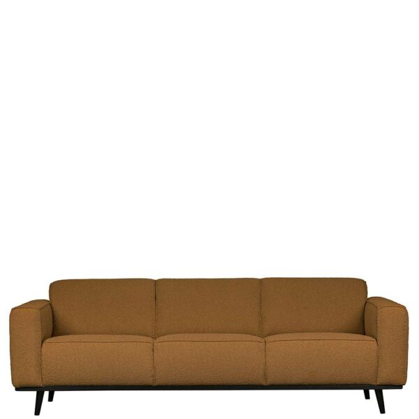 Dreisitzer Sofa in Bernsteinfarben Stoff Armlehnen